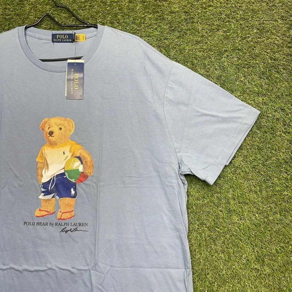 Polo Ralph Lauren Polo Bear Shirt Mens 1XB Big XL Blue Beach Ball Surfing NWT